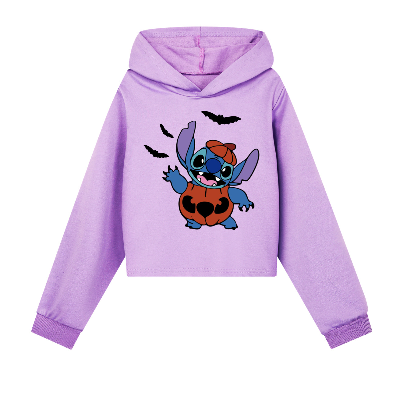 Stitch Halloween Girls' Hoodie & Long Pants Set - Casual Outfit for Ages 110-170 -Mayoulove