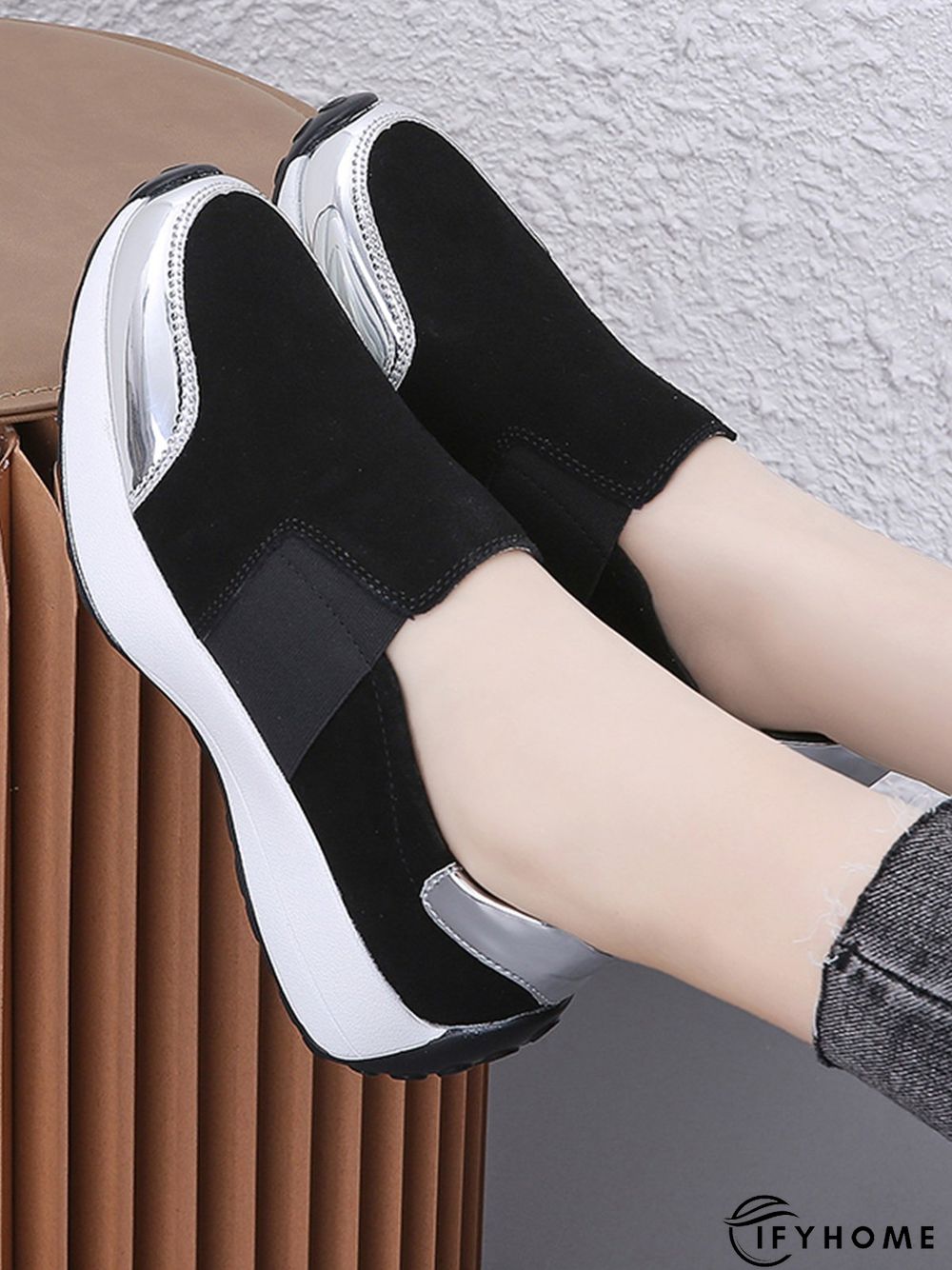 Casual Color Block Slip On Walking Shoes | IFYHOME