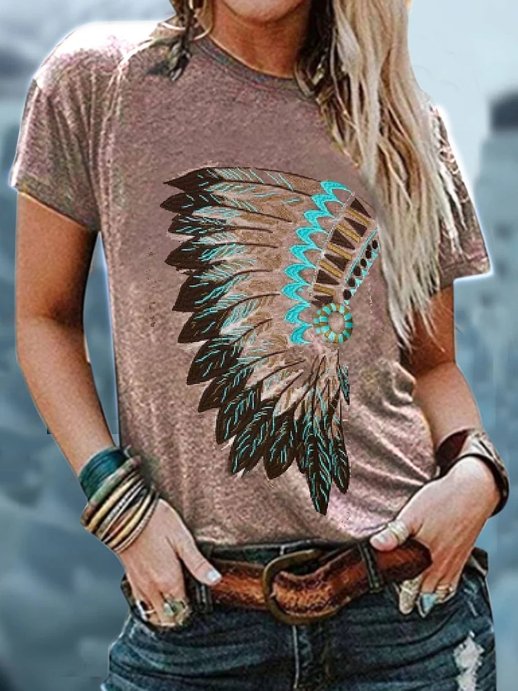 Bestdealfriday Short Sleeve Printed Casual Shirts Tops 9218996