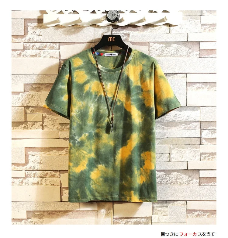 Korea Short Sleeve T Shirt Men 2021 Summer Printe Tshirt Top Tees Brand Fashion Clothes Plus Size M-5XL O NECK