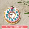2Pcs Dessert DIY Diamond Painting Ornament with Clock Function Home Decor Art