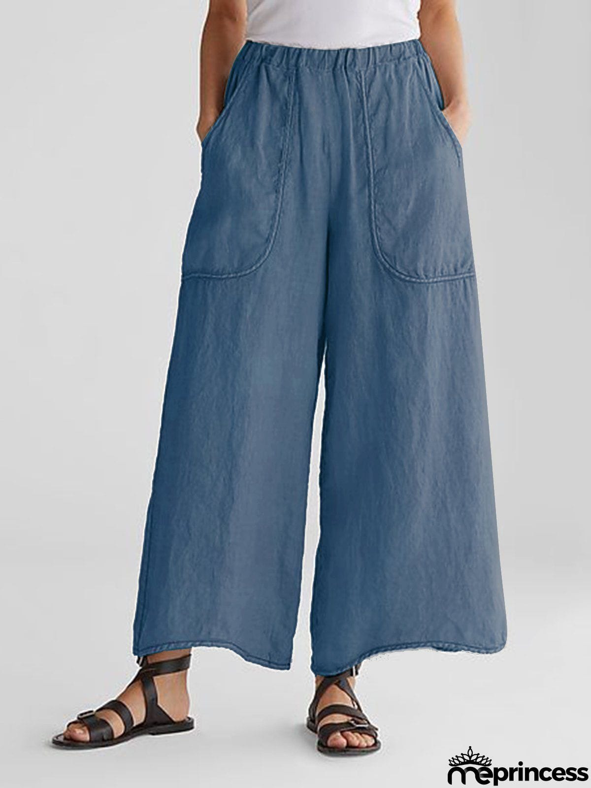 Women's Casual Comfy Wide Leg Linen Pants