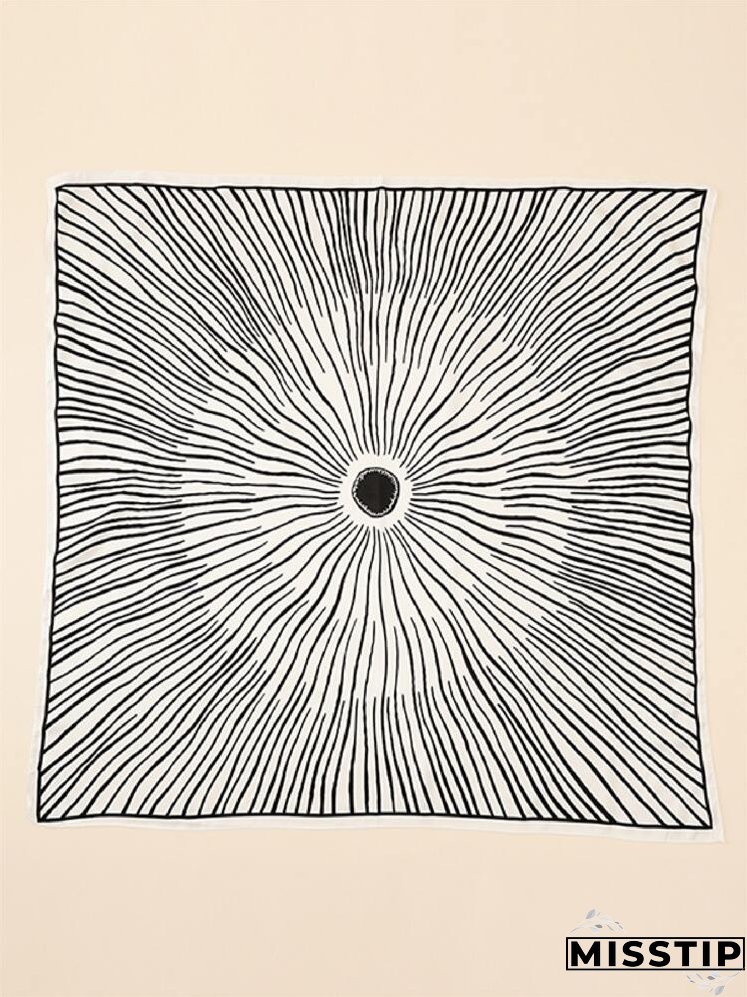 Irregular Line Print Bandana