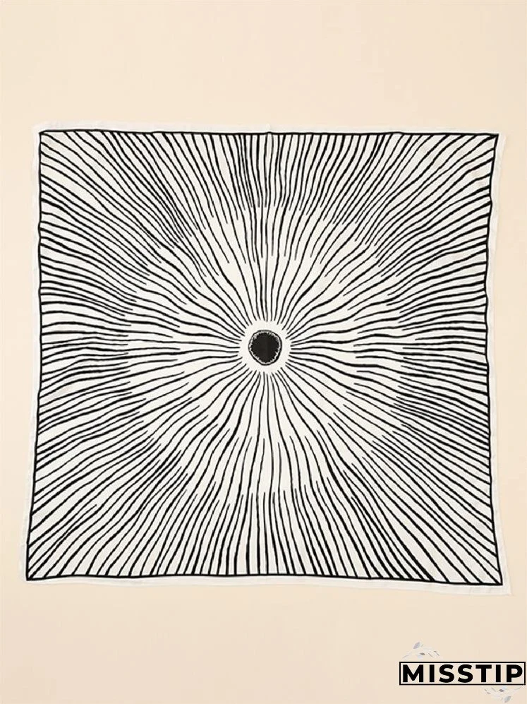 Irregular Line Print Bandana