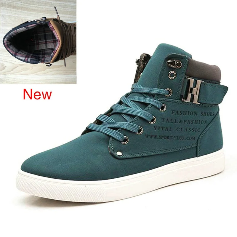 DEKABR 2021 Hot Men Shoes Fashion Warm Fur Winter Men Boots Autumn Leather Footwear For Man New High Top Canvas Casual Shoes Men