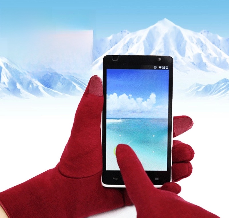 Touch Screen Gloves Women’s Outdoor Sports Cycling Driving Warm Gloves Lint-free Autumn And Winter Gloves