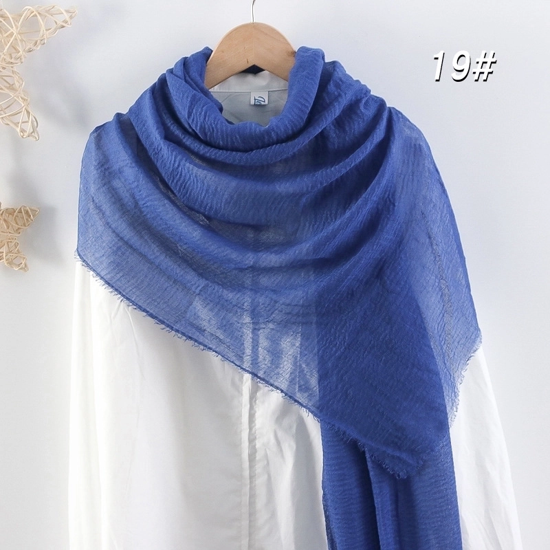 Women’s Elegant Basic Solid Color Cotton And Linen Scarf