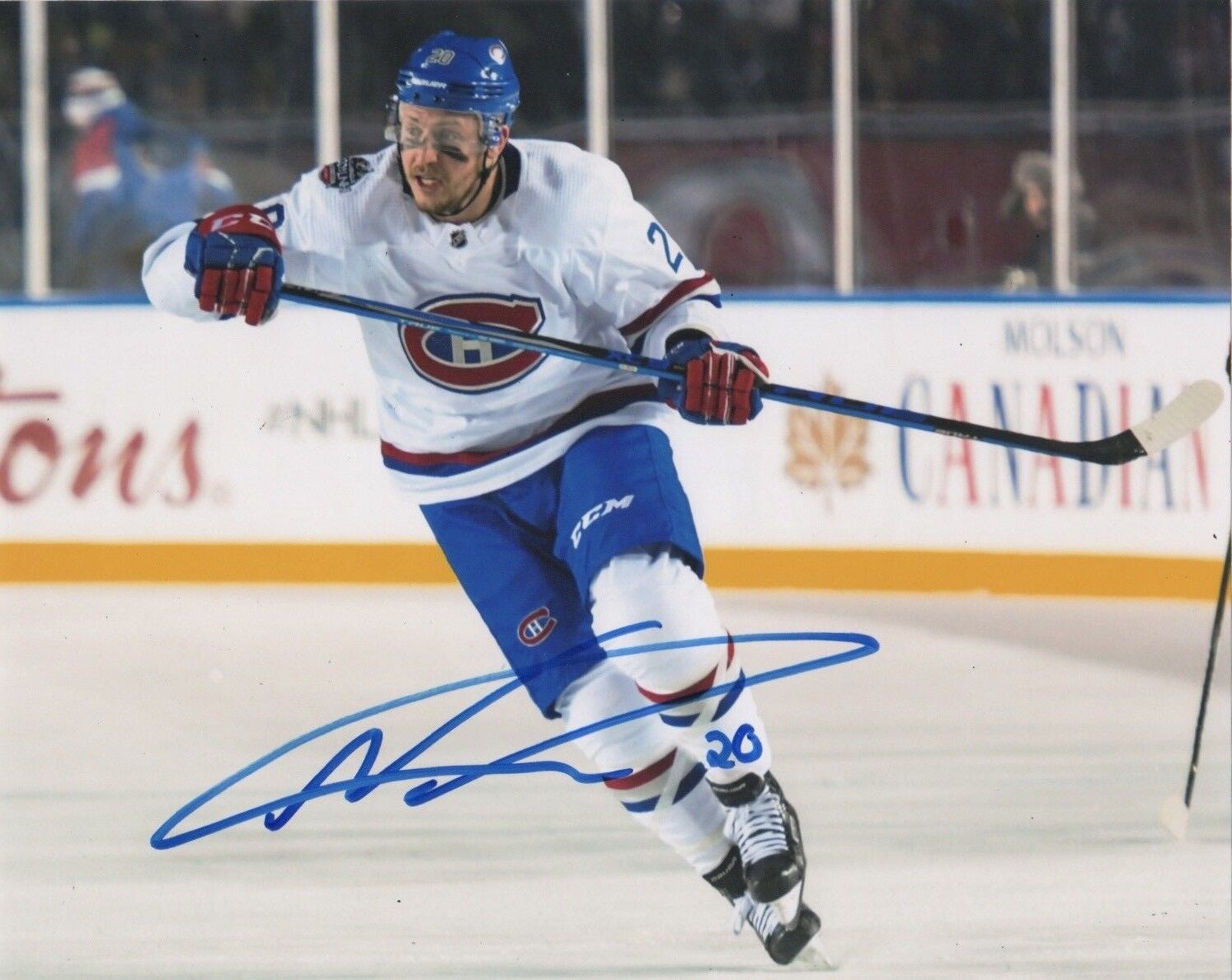 Montreal Canadiens Nicolas Deslauriers Signed Autographed 8x10 NHL Photo Poster painting COA #4