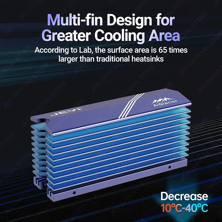 M.2 NVMe NGFF SSD Heatsink – Aluminum Radiator Cooling Fin With Thermal Pads, For 2280