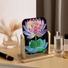(US Local)DIY Lotus Diamond Painting Kit Rotatable Mirror w Diamond Painting Jewelry Box