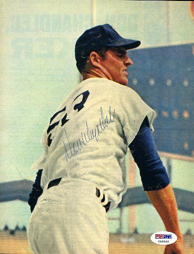 Don Drysdale Vintage Signed Psa/dna Certified 8x10 Photo Poster painting Authentic Autograph