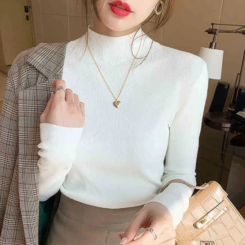 Brownm Brownm Women's Half-High Collar Bottom Shirt With Autumn And Winter Gas Sweater 2024 New High-End Feel Top