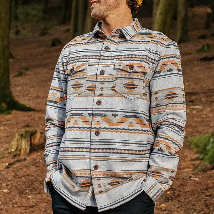 Casual Fashion Printed Organic Cotton Shirt