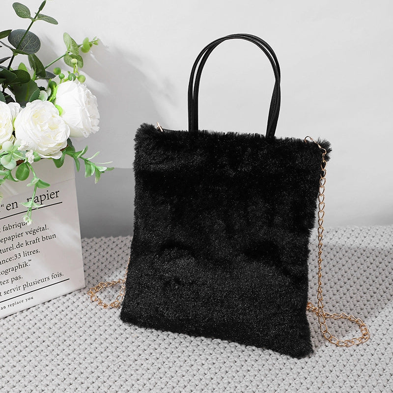 Korean Style Fashionable Plush Bag Women’s Wallet Simple And Portable Commute Fashion Women’s Cross-Body Bag