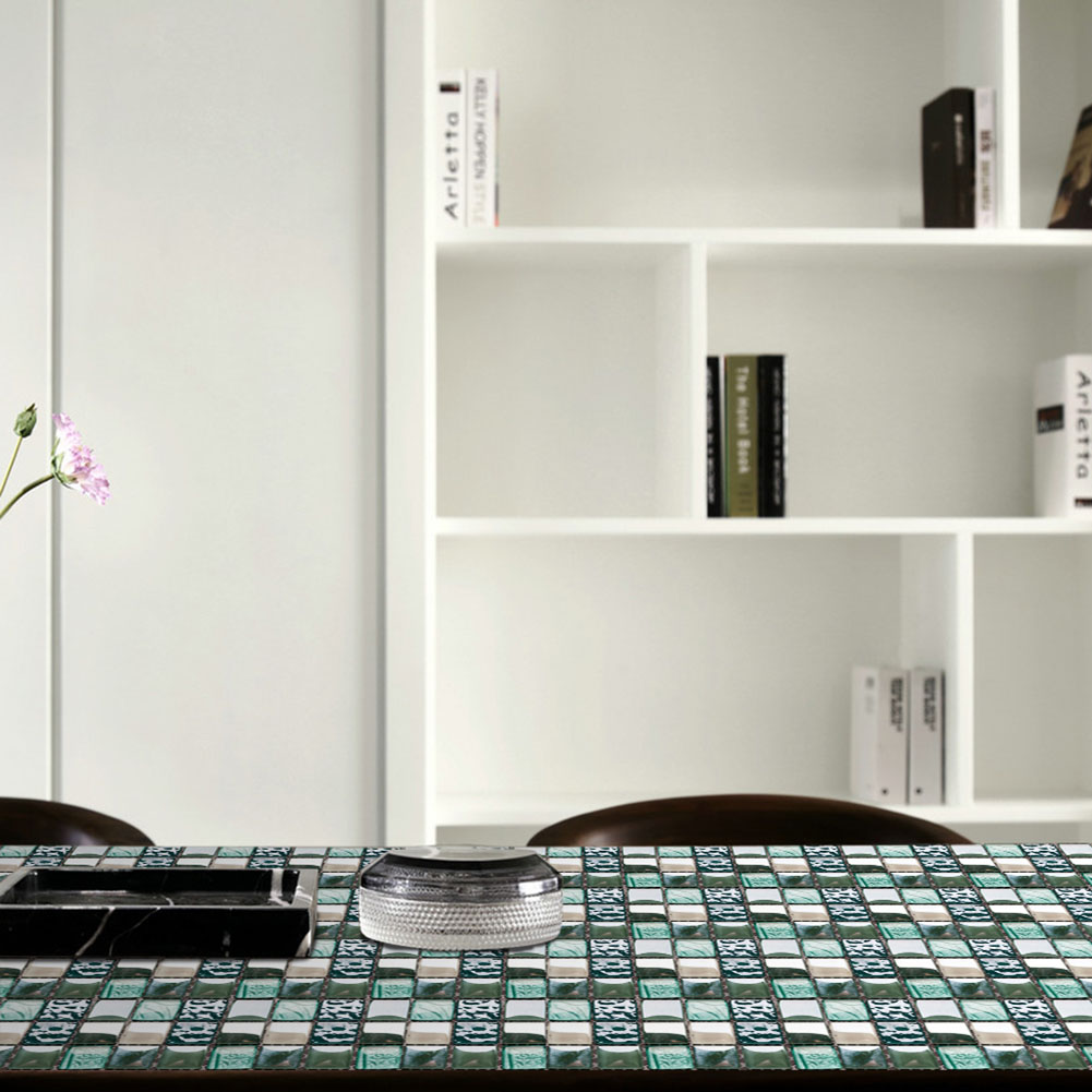 

10pcs 10cm Retro Tiles Wall Stickers PVC Waterproof Bathroom Kitchen Decals, Msc055, 501 Original
