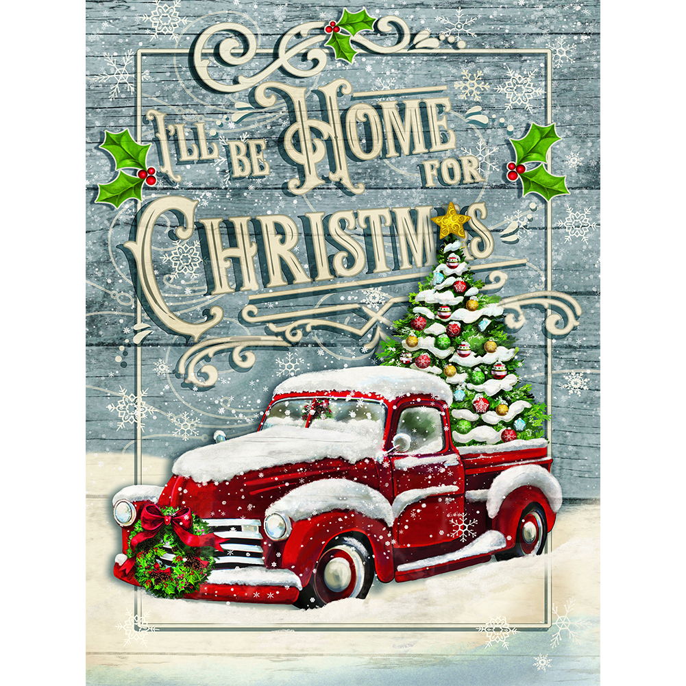 

(Multi-Size) Christmas Car - Round/Square Drill Diamond Painting - 30*40CM, Round diamond 30*40cm, 501 Original