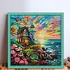 Lighthouse By Sea-11CT Stamped Cross Stitch 55*55cm/21.65*21.65in tapestrymarket