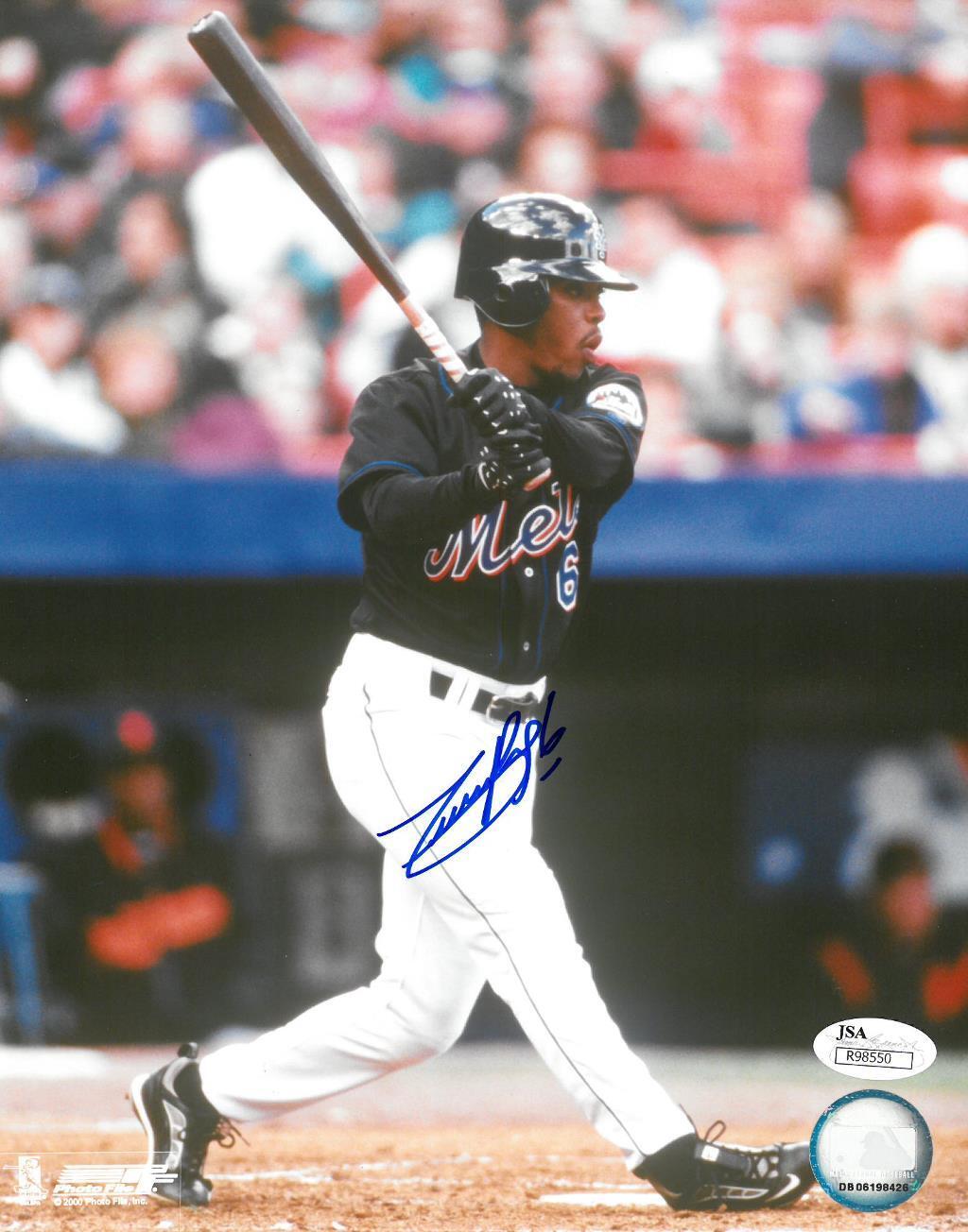 Timo Perez Signed NY Mets Authentic Autographed 8x10 Photo Poster painting JSA #R98550