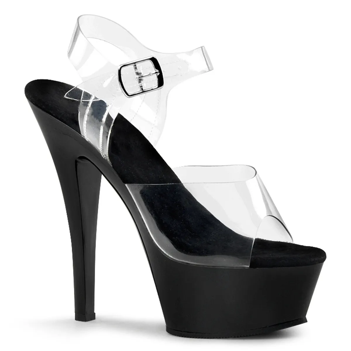 Onlineheels 15CM / 6 Inch PVC Upper Ankle Strap Sandals Platform High ...