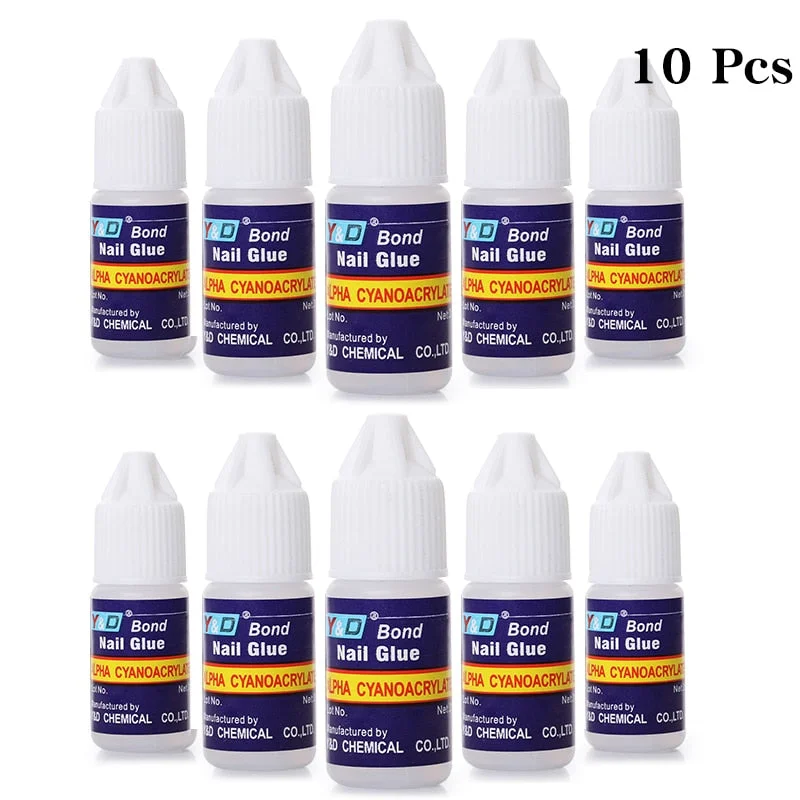 1Pcs 3g Nail Glue Curved Straight Glitters Stainless Steel Chameleon Tweezer Acrylic Tips AdhesiveTool Fast Drying Glue-Nail Inspo