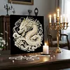 DIY Pearl Painting Dragon for Home Wall Decor with Frame(30x30cm)