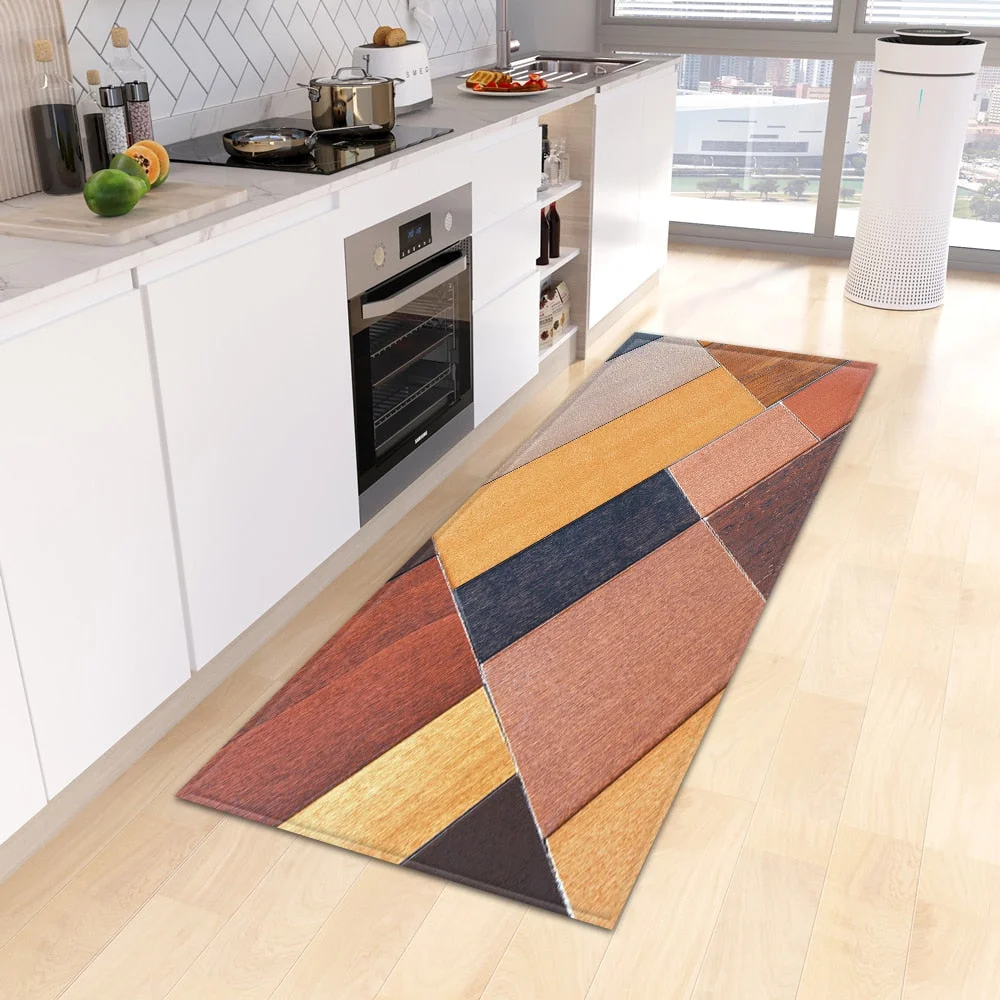 Modern Kitchen Floor Mat Home Entrance Doormat Bedroom Living Room Children Decoration Carpet Hallway Balcony Bath Anti-Slip Rug