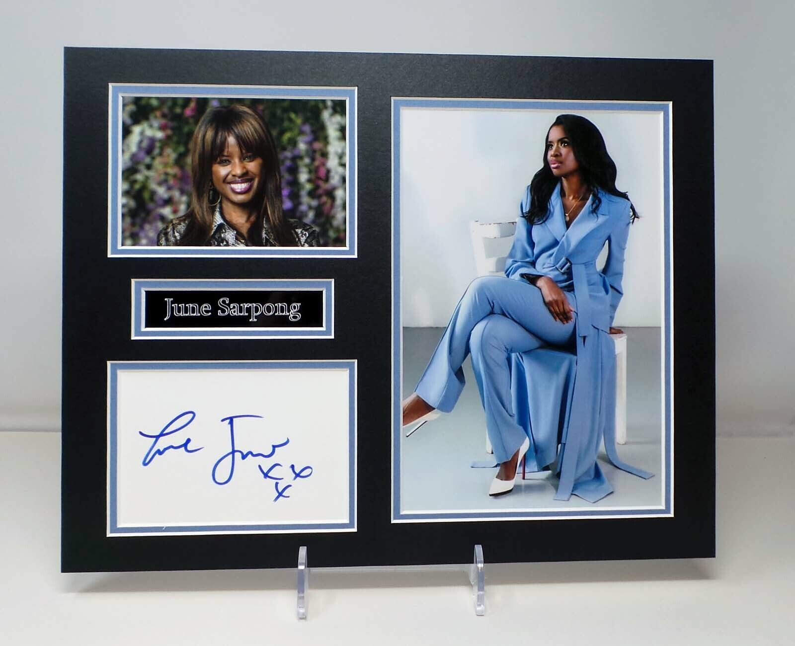 June SARPONG Signed Mounted Photo Poster painting Display AFTAL RD COA Loose Women Presenter