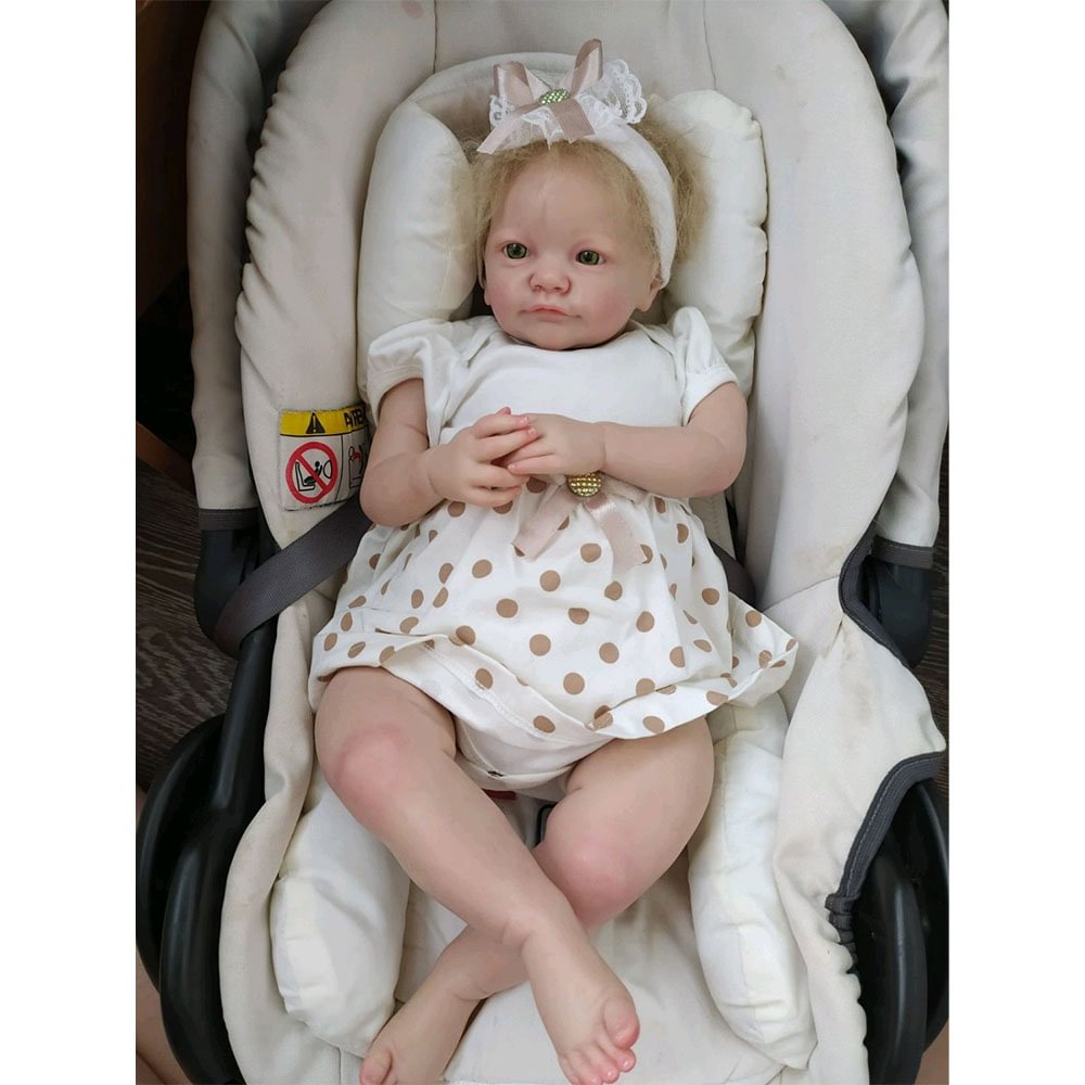 [New 2023] 22” Anne White Girl Cloth body Reborn Baby Doll,Children's Best Playmate