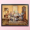 Sewing Woman-14CT Stamped Cross Stitch 50*40cm tapestrymarket
