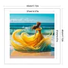 Beach Dress Girl-11CT Stamped Cross Stitch 45*45cm/17.72*17.72in