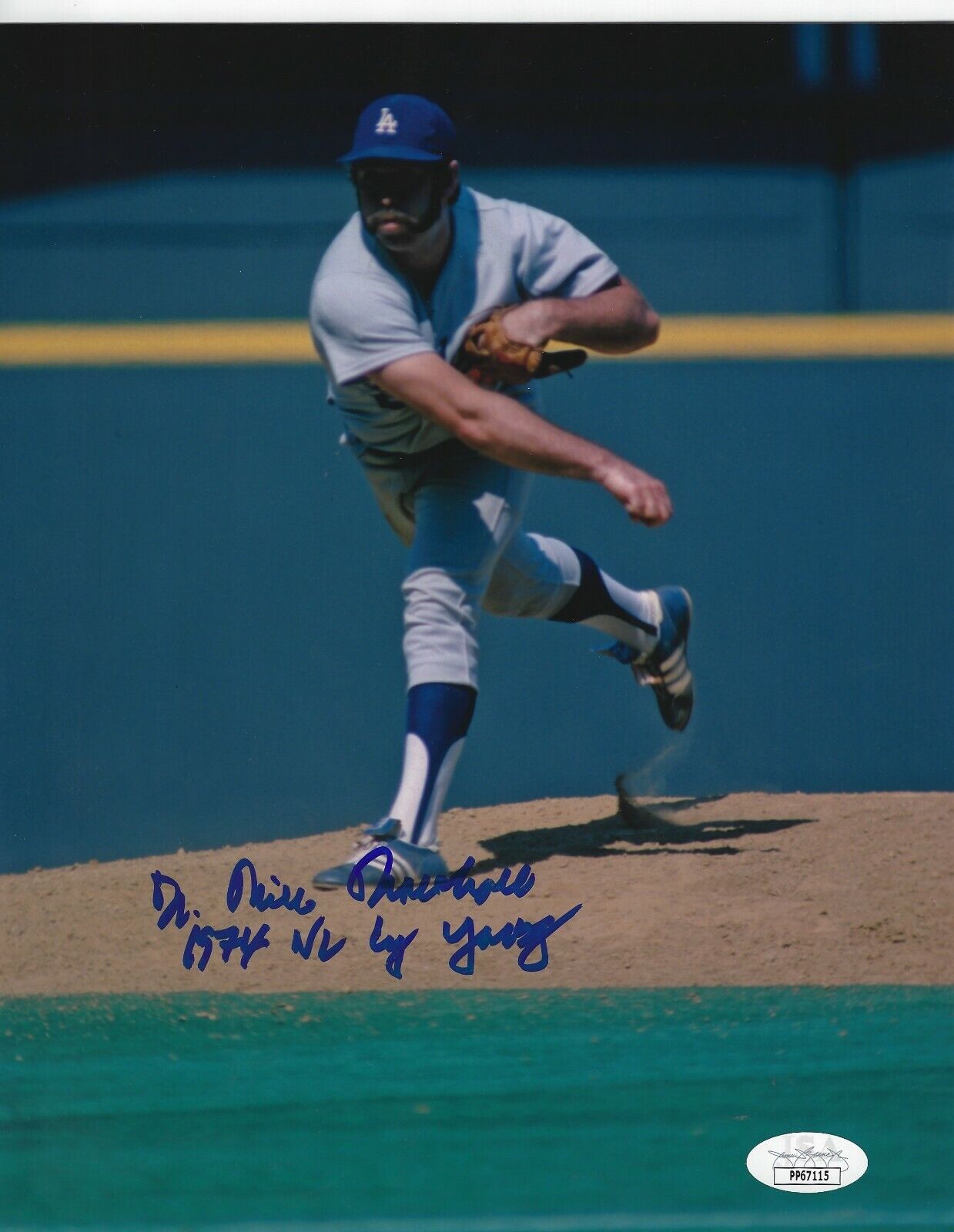 Signed 8x10 DR MIKE MARSHALL 1974 Cy Young