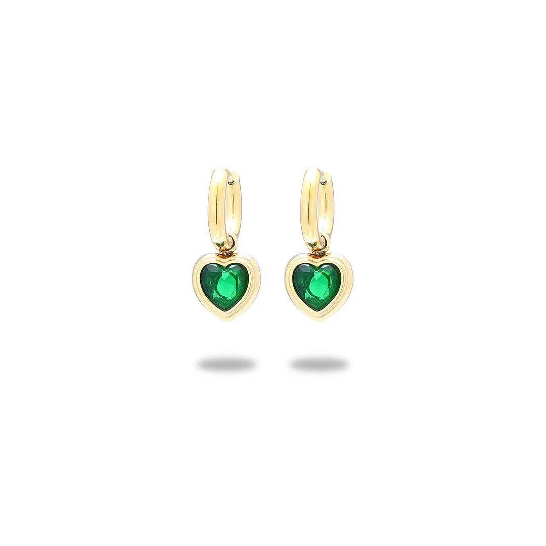 Love Diamonds Titanium Steel Earrings