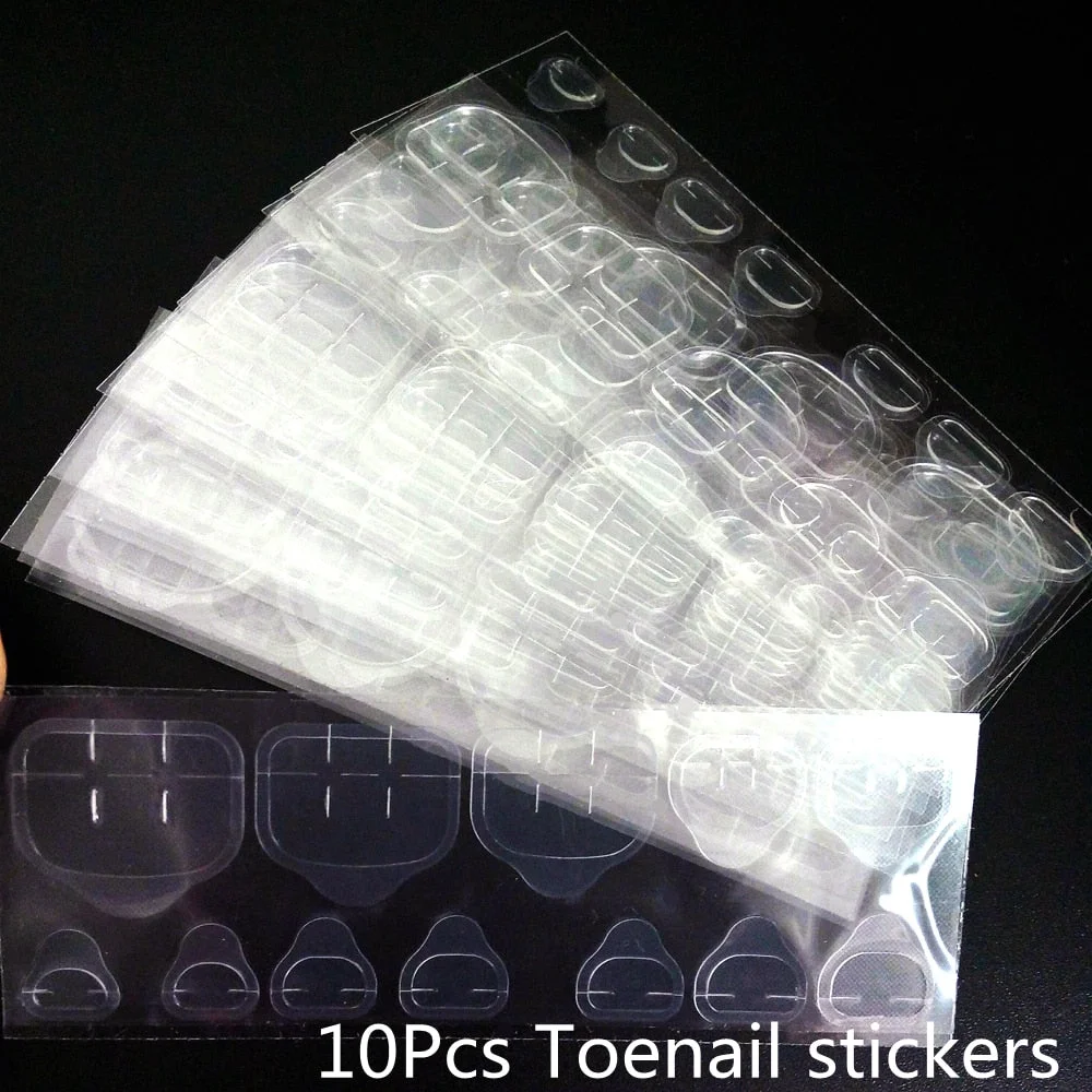 1/3/5/10/20 Sheets DIY Nail Art Double Sided Self Adhesive Sticker For Fake Nails Sticker Tape Glue Tool-Nail Inspo