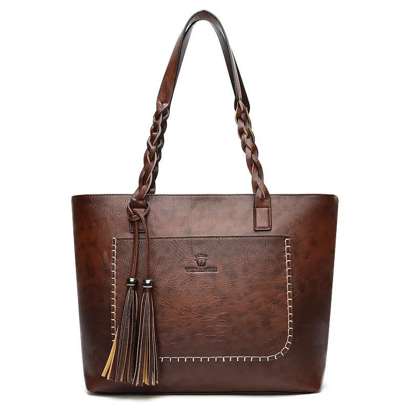 Simple personalized handbag large capacity shoulder bag