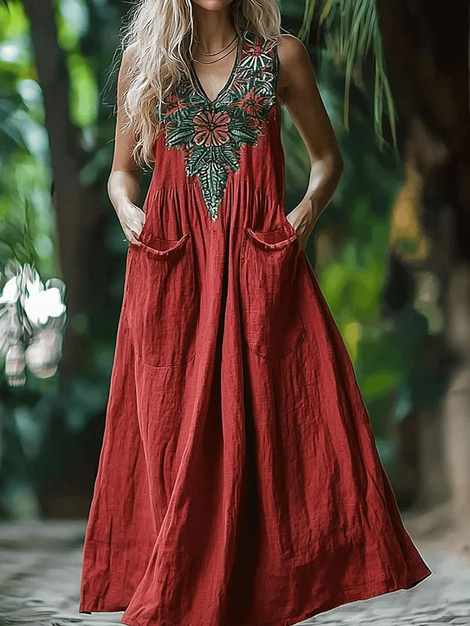 Women's Bohemian Vintage Casual Dress 