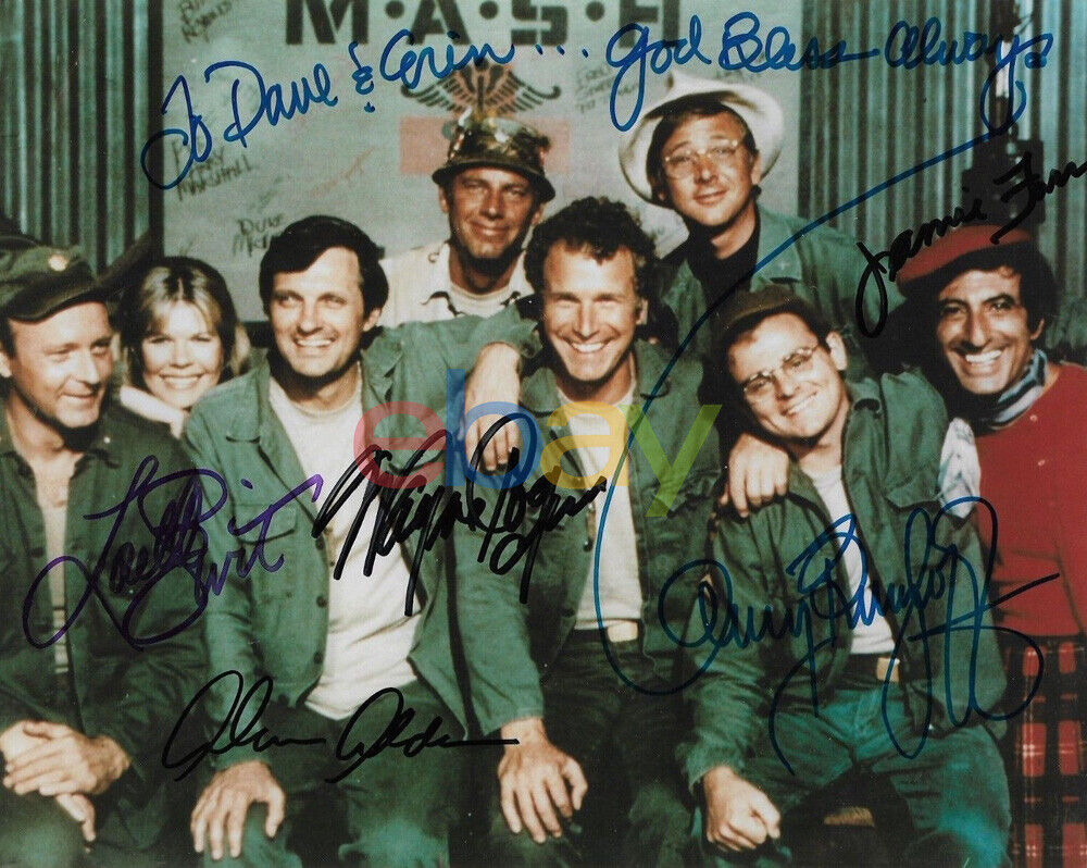 MASH Cast Signed 8x10 Autographed Photo Poster painting reprint