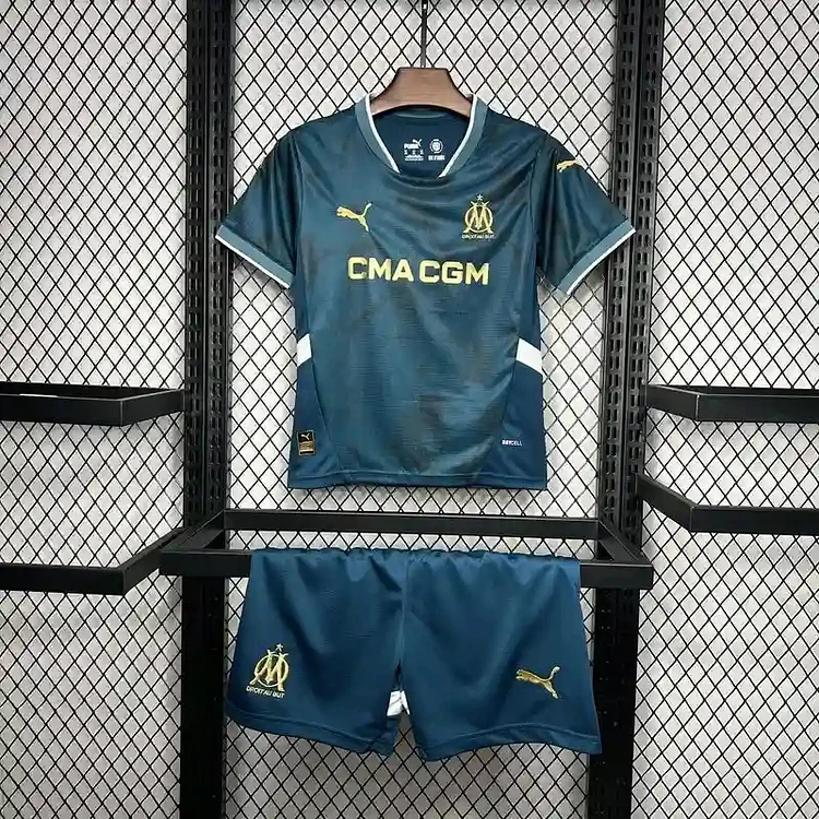 24-25 Marseille Away Football Jersey for Kids