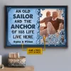 Personalized Photo/Name: Sailor Old Couple Husband Wife Anchor Of His Life Vintage Metal Sign//Wooden Signs