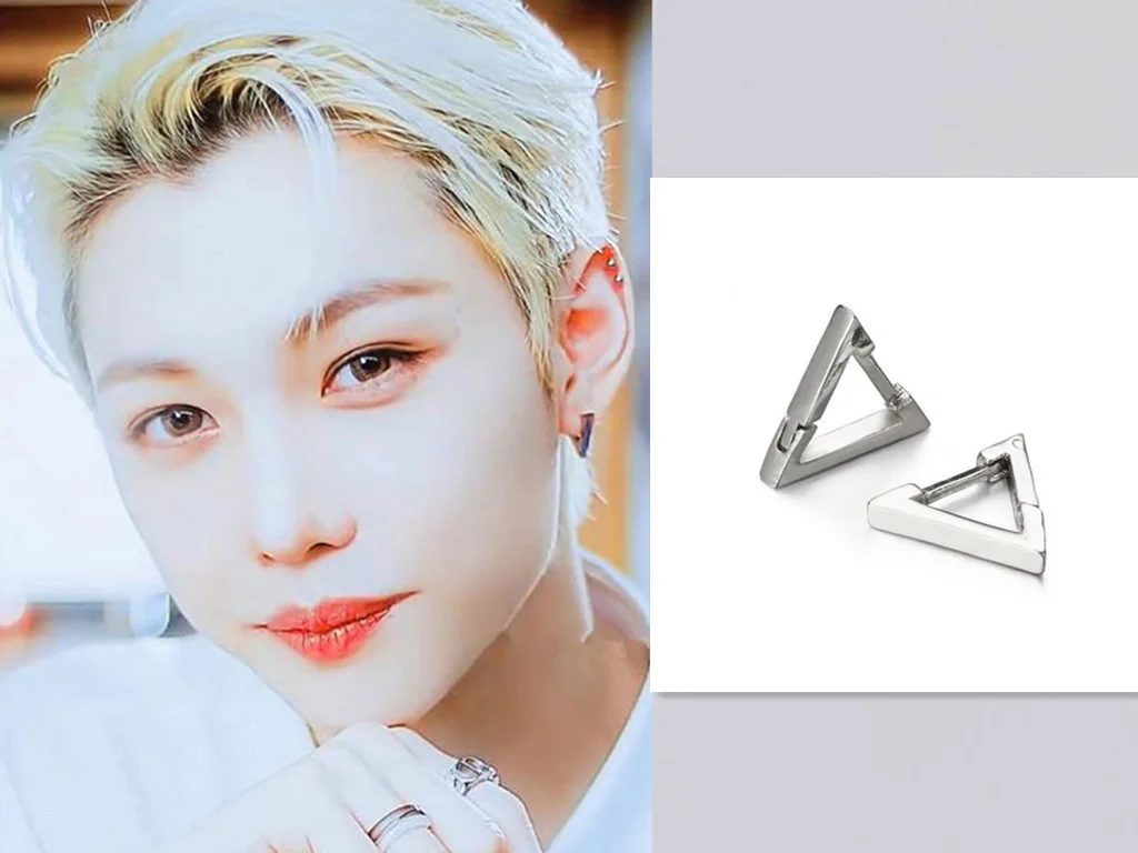 Stray Kids Felix Triangle Titanium Steel Earrings 2PCS