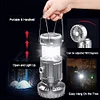 Solar Lantern and Fan 2 in 1, Handheld Hang Rechargeable Solar Charging Tent Fan for Outdoor Camping Hiking Tent