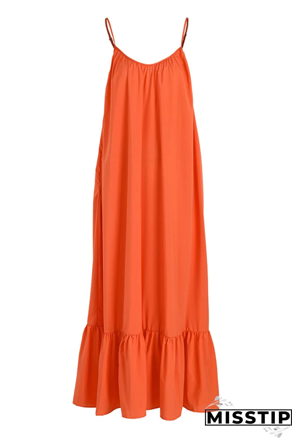 Pink Sexy Casual Solid Backless Spaghetti Strap Loose Sling Dress