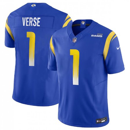 Men's Los Angeles Rams Jared Verse  Royal 2024 NFL Draft First Round Pick Player F.U.S.E. Vapor Untouchable Limited Stitched Football Jersey