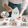 6PCS Diamond Painting Animal Greeting Cards Postcards with Envelopes