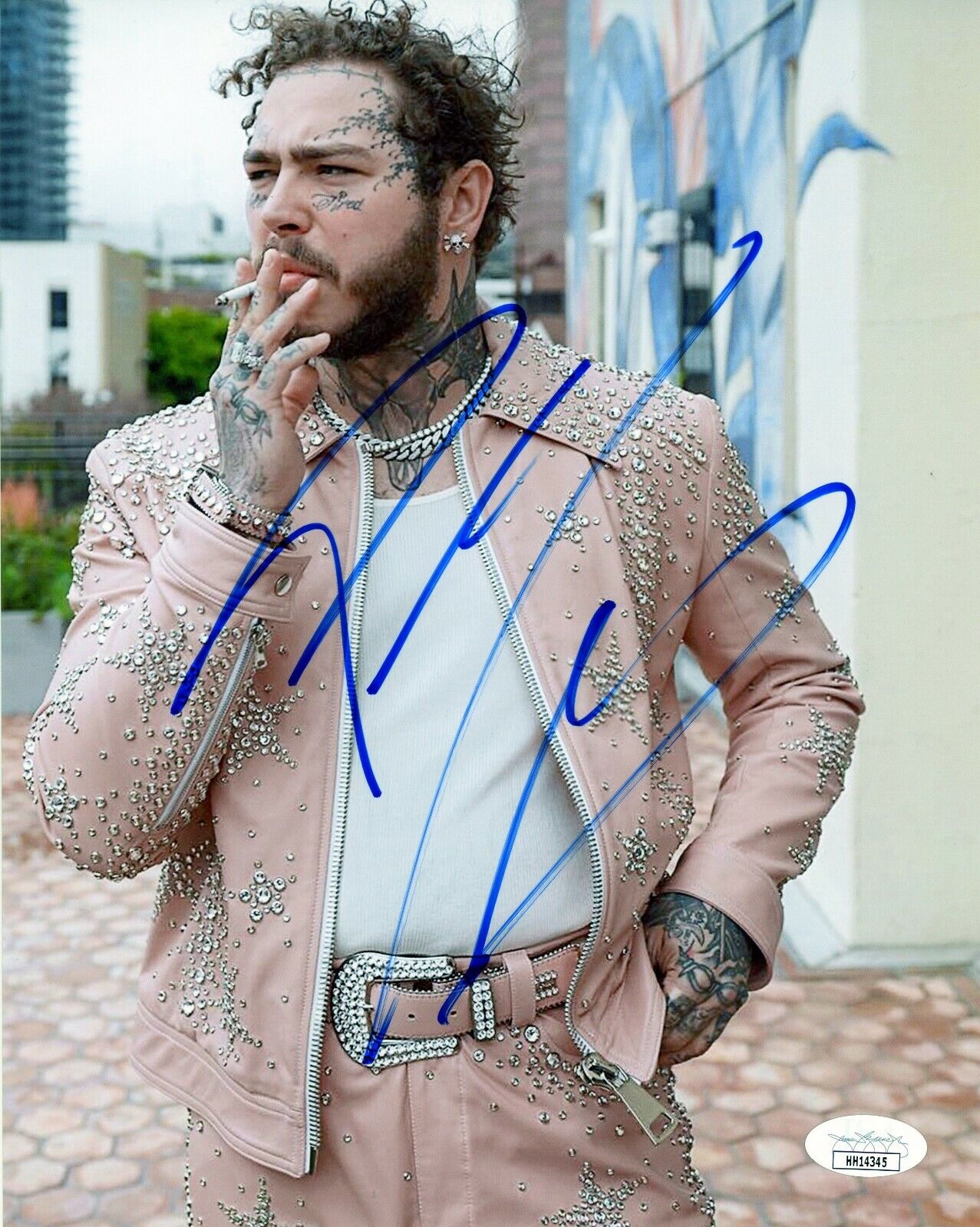 ~~ POST MALONE Authentic Hand-Signed White Iverson