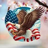 (US Local)US Flag Eagle Diamond Art Hanging Pendant 5D DIY Diamond Painting Dots Pendant