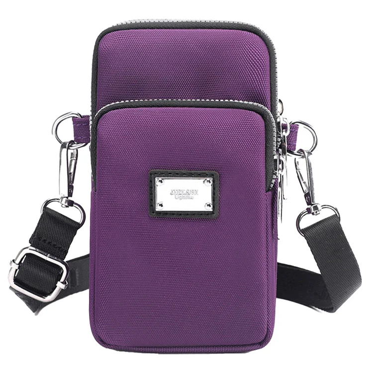 Nylon Crossbody Bag Fashionalbe Handbag Soft Make Up Cosmetic Bag (Purple)