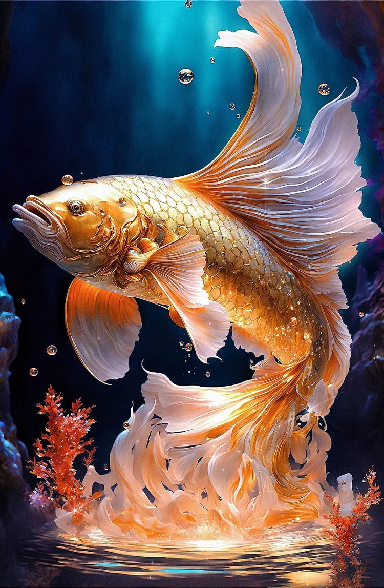 Full Round/Square Diamond Painting Kits |  Goldfish