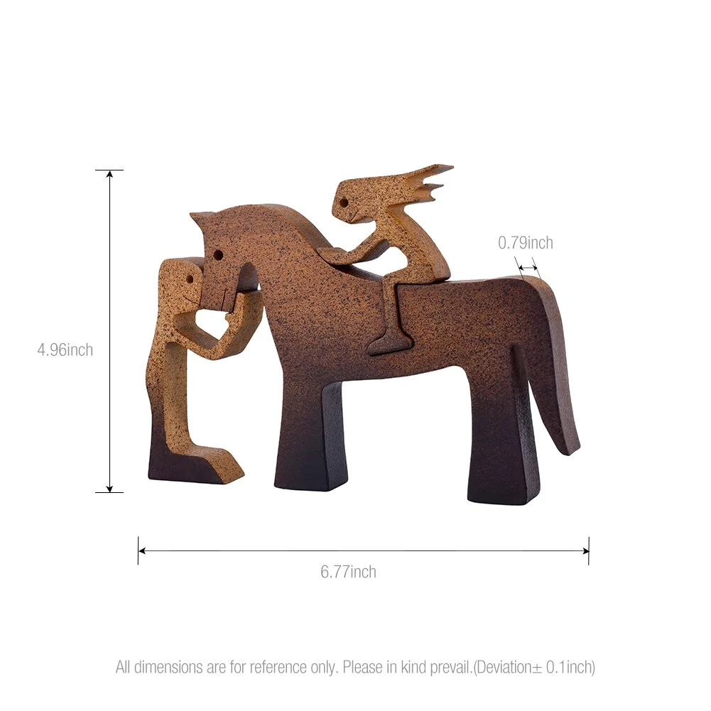 Handmade Wooden Sculpture Dog Figurines Craft Wood Home Decoration For Engraved Home Office Shelf Gift Natural