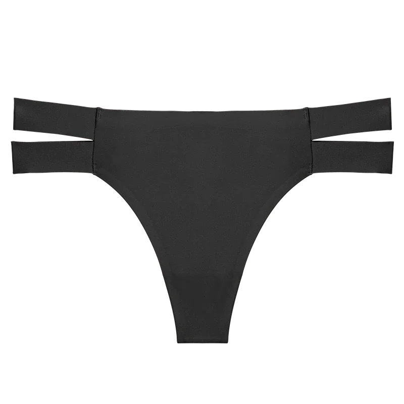 Billionm Women Sexy Panties Solid Color Thong Low Waist Slit Seamless Soft Underwear Female Breathable Intimates Lingerie Underpants