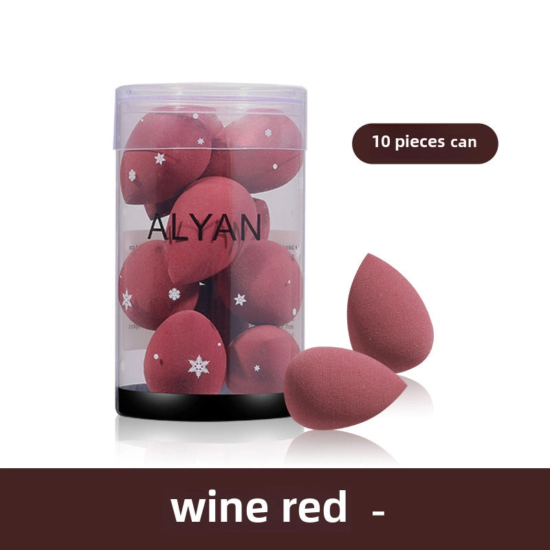 ALYAN Mini Beauty Egg Cylinder 10 Pack Soak Water Enlarged Wet And Dry Cosmetic Sponge Powder Puff Foundation BB